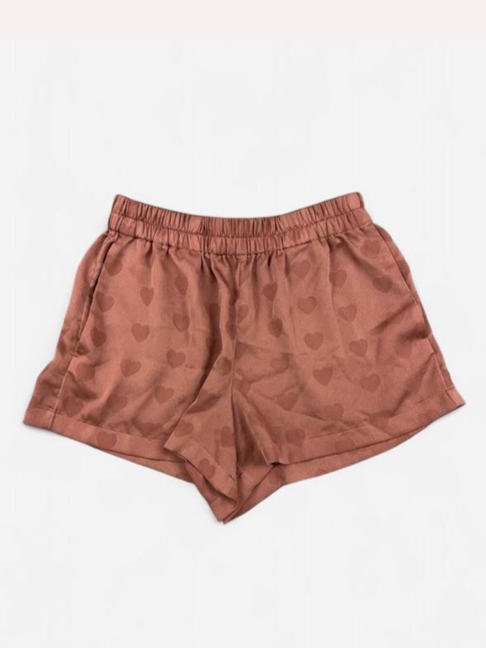 Madewell Rust Heart Jacquard Sleep Shorts